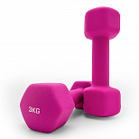 Гантели UNIX Fit неопреновая 3 кг Pink, 2 шт